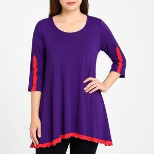 Astoria Born Blue Orange Tunic Top Size L NWT